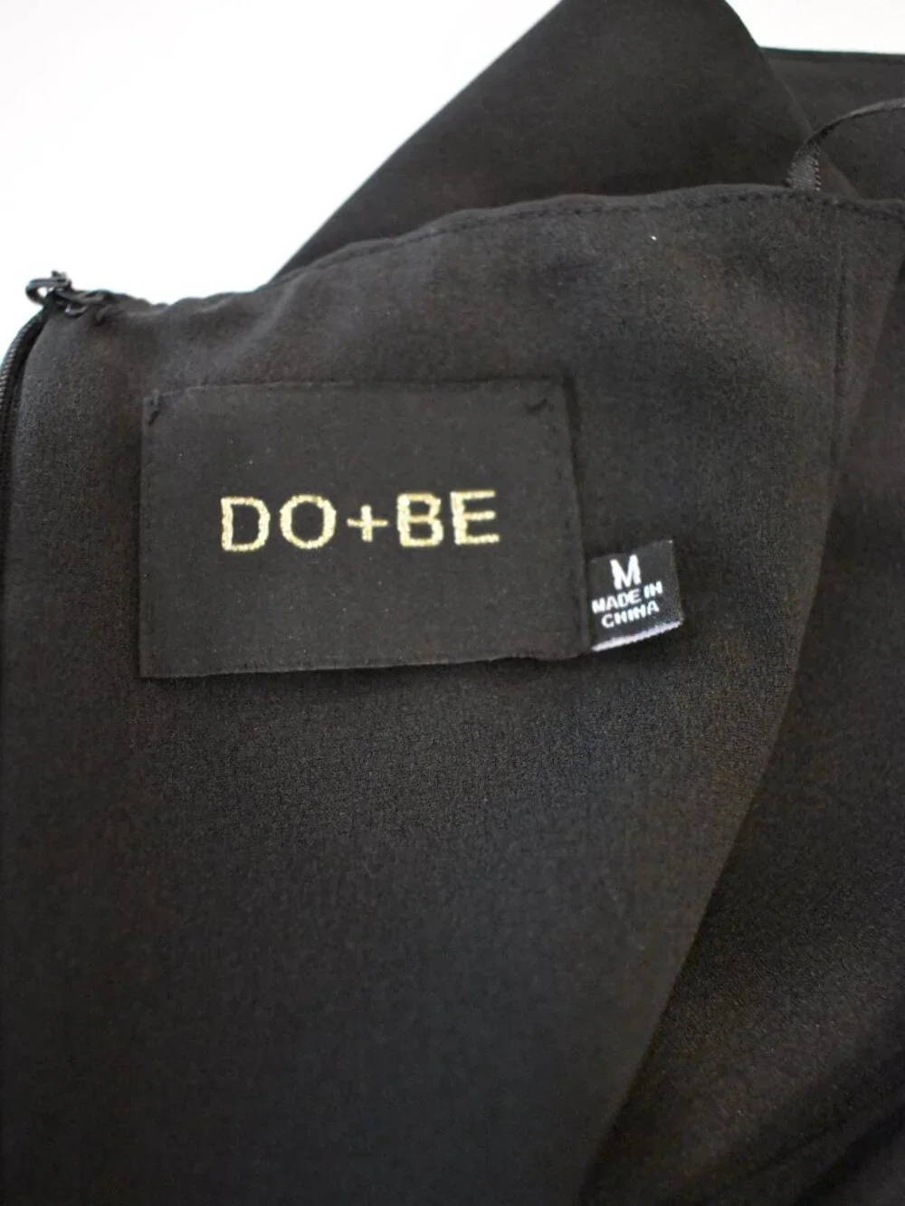 DO+BE Women's Black One Shoulder Cocktail Dress Size Medium Asymmetrical Mini - Picture 5 of 6